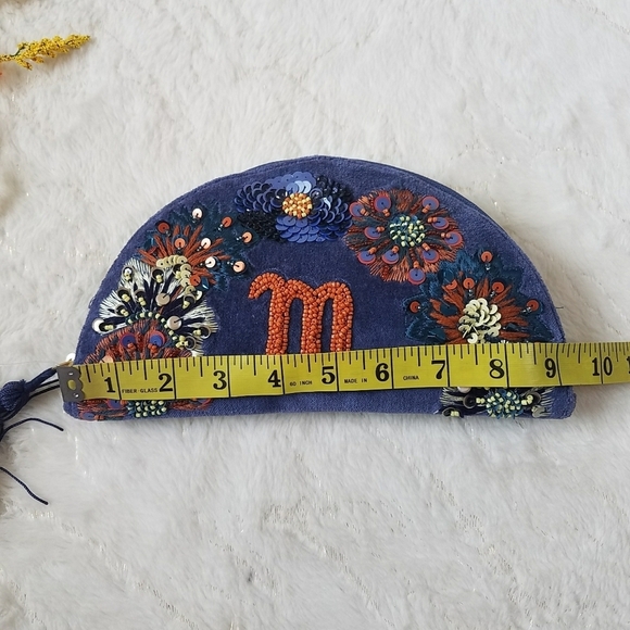 Anthropologie x Anna Harlow "M" Monogram Crescent Pouch - Picture 3 of 10